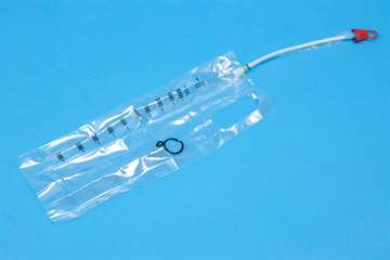 Intermittent catheter with combined collection bag 