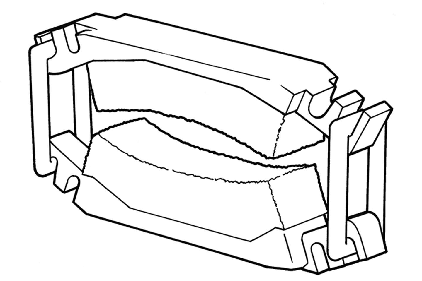 Penile clamp - line diagram