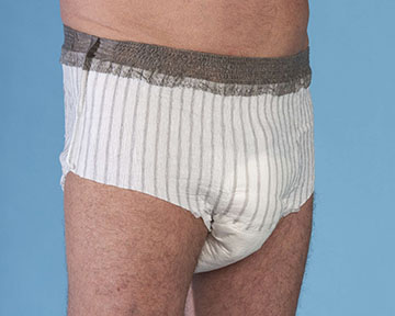 Absorbent products for light bladder leakage in men