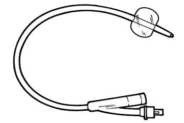 Catheter with balloon inflated