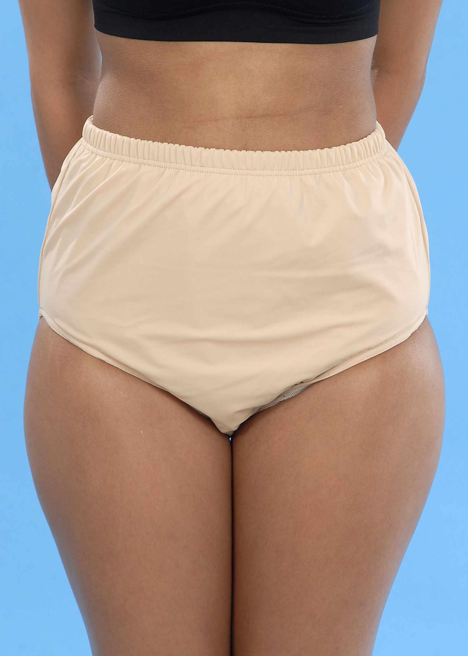 Ladies Nylon Waterproof Incontinence Briefs Pants Knickers White