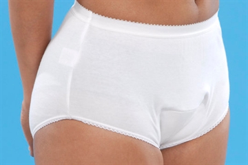 Washable pants with integral pad